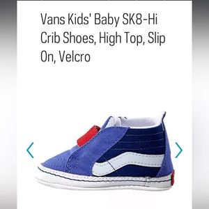 Vans Kids' Baby SK8-Hi Crib Shoes, High Top, Slip On, Velcro
US Infant size 3